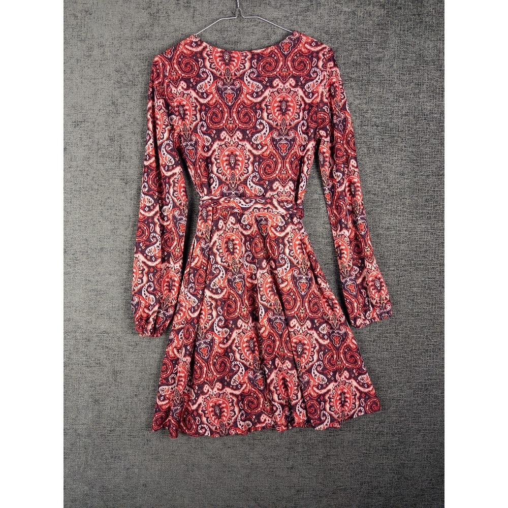 Maeve Anthropologie Dress Womens S V Neck Paisley Boho Belted Ruffle Short - Picture 4 of 8